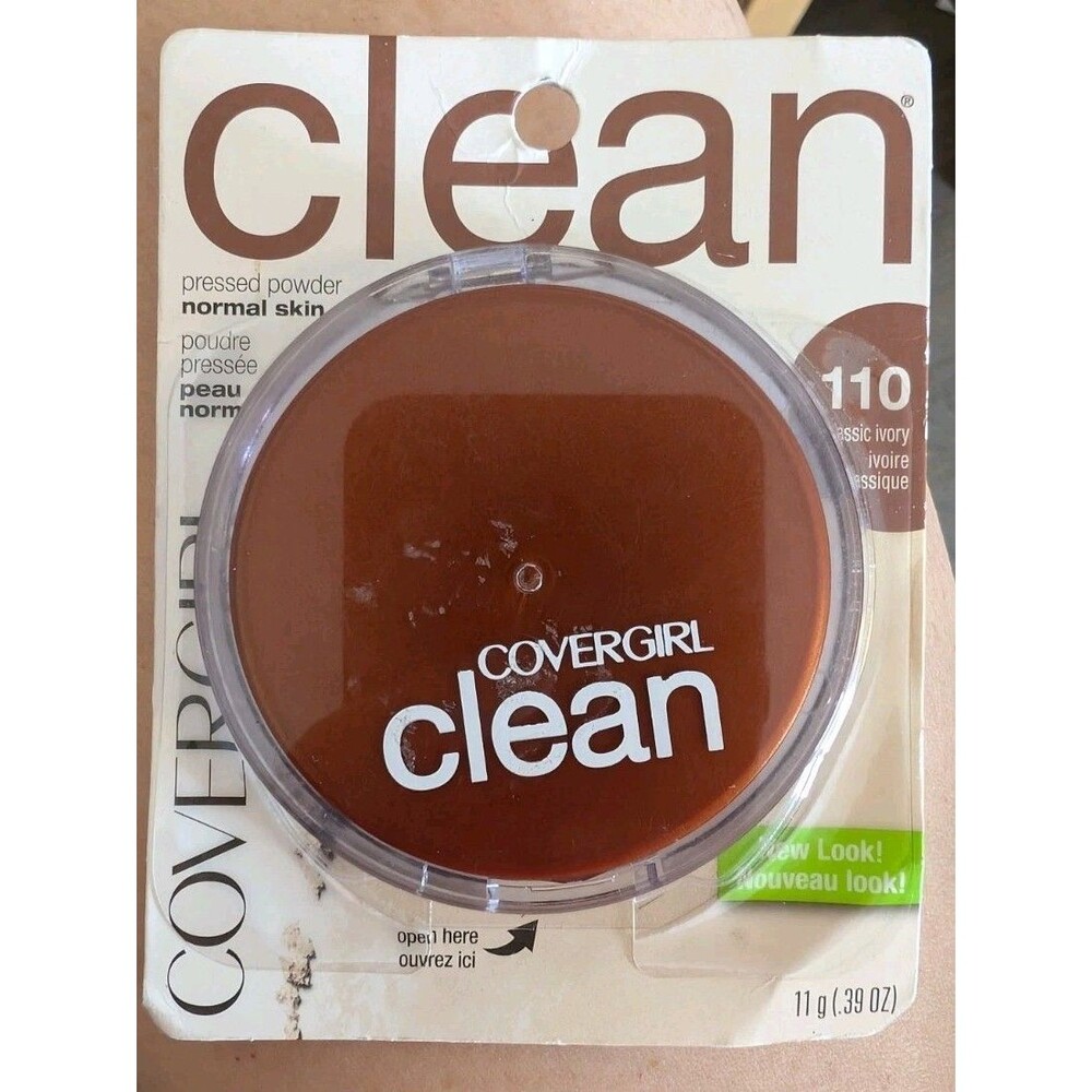 COVERGIRL CLEAN Pressed Powder 110 CLASSIC IVORY ORIGINAL TALC Discontinued New